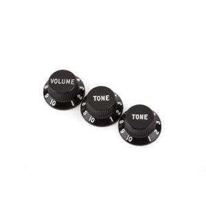 Fender Stratocaster Knobs Volume/2-Tone-Black Free Shipping Cheap