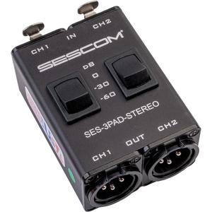 Sescom SES-3PAD Stereo 2-Channel Stereo Mic Pad with Adjustable Attenuation Free Shipping For Cheap