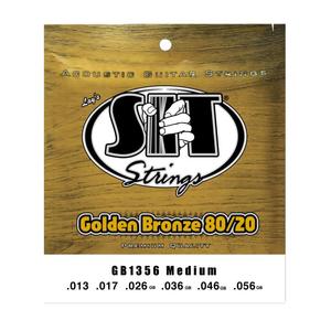 SIT GB1356 Golden Bronze 80/20 Acoustic Guitar Strings Medium 13-56 Fashion Style For Sale