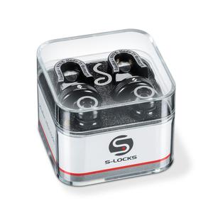 Schaller 1446 Strap Lock 2-Pack Black Chrome Best Sale For Sale