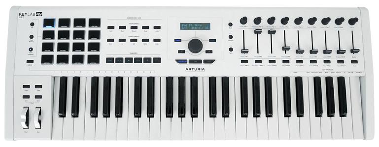 Arturia KeyLab MkII 49 Key MIDI Keyboard Controller, White (Used) Professional Online