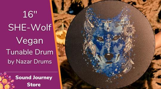 16" SHE-Wolf Vegan Tunable Hand Drum Discount Outlet Store