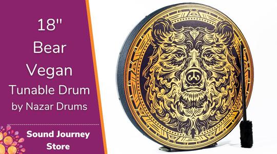 18", 20" and 24" Bear Vegan Tunable Hand Drum Cheap Sale Manchester