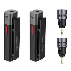 Sabinetek SmartMike  S610 True Wireless Stereo Microphone with Unidirectional Microphone Add-On for Vlogging, Black Pair Exclusive Online