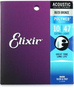 Elixir Acoustic Guitar Strings Polyweb 80/20 Bronze Discount Tumblr