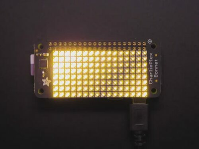 Adafruit CharliePlex LED Matrix Bonnet - 8x16 Warm White LEDs Cheap Wiki