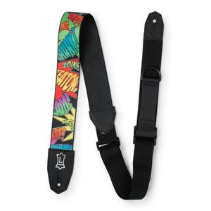 Levy's Right Height 2-Inch Wide Polyester Guitar Strap with Comic Book Onomatopoeia Motif Best Place Sale Online
