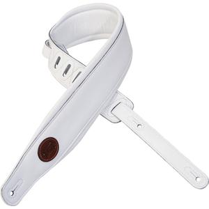 Levy's 3-Inch Signature Series Garment Leather Guitar Strap, White Fashionable Cheap Online