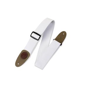 Levy's 2-Inch Signature Series Cotton Guitar Strap with Suede Ends and Tri-Glide Adjustment, White Sale Free Shipping