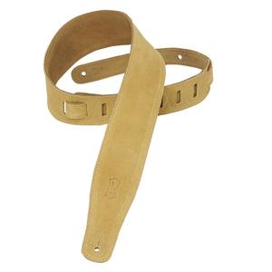 Levy's 2 1/2-Inch Suede Guitar Strap with Suede Backing, Tan Sast