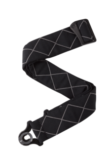 D'Addario 50BAL02 Padded Auto Lock Guitar Strap - Black Diamonds Latest Collections