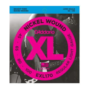 D'Addario EXL170 Nickel Bright Electric Bass Strings - Long Scale - 45 - 100 Low Cost
