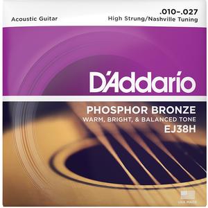 D'Addario EJ38H Phosphor Bronze Acoustic Guitar Strings - High Strung/Nashville Tuning, 10-27 Free Shipping Outlet Locations