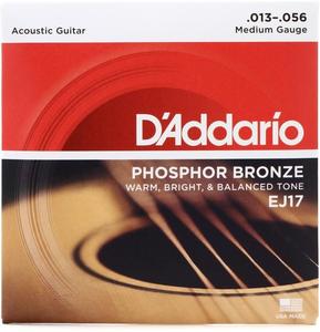 D'Addario EJ17 Phosphor Bronze Acoustic Guitar Strings - Medium, 13/56 Fashion Style Cheap Online