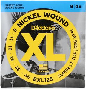 D'Addario EXL125 XL Nickel Wound 9-46 Electric Guitar Strings Sale Choice