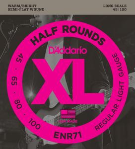 D'Addario ENR71 XL Half Rounds Regular Light Long Scale Bass Strings Pictures Cheap Online