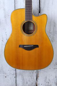 Yamaha TransAcoustic Dreadnought Cutaway Acoustic Electric Guitar Vintage Tint Sale Deals