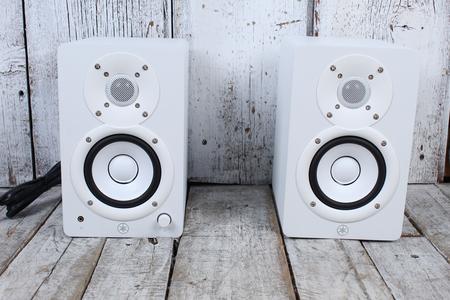 Yamaha HS4 PAIR OF TWO Powered Studio Monitor Bi Amp 2 Way Active Speakers White Free Shipping Top Quality