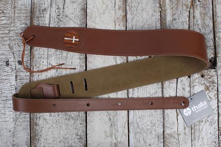 Thalia Brown Leather Strap with Mother of Pearl Cross Inlay Discount From China