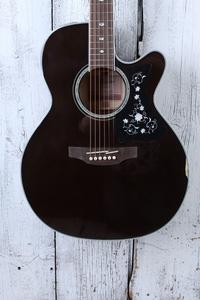 Takamine GN75CE Mini Jumbo Acoustic Electric Guitar Transparent Black Finish Best Sale For Sale