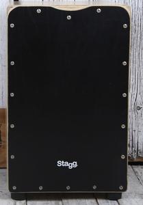 Stagg Birch Cajon Standard Sized Black Finish CAJ-50M BK with Padded Gig Bag Outlet Finishline