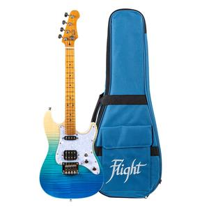 Flight Pathfinder Solid Body Transparent Blue Electric Ukulele Sale Amazon