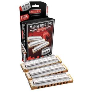 Hohner Pro Pack Marine Band 1896 Harmonics Keys of A,C,G Buy Online