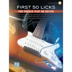 Hal Leonard 278875 First 50 Licks You Should Play on Guitar with Online Access Sale Hot Sale