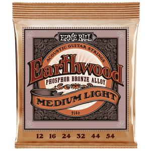 Ernie Ball 2146 Earthwood Phospher Bronze Acoustic Guitar Strings - Medium Light, 12/54 Cost Cheap Online