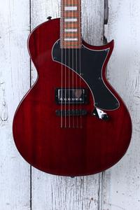 ESP LTD EC-201 FT Flat Top Electric Guitar See Thru Black Cherry Finish View