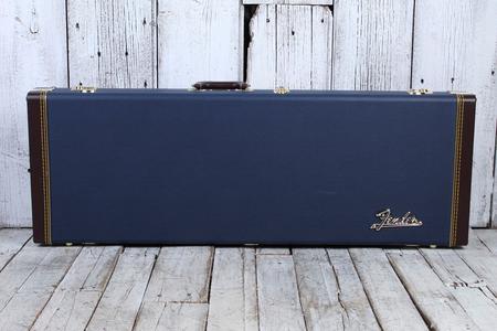 Fender Classic Series Wood Guitar Case Strat and Tele Hardshell Case Navy Blue Best Store To Get Sale Online