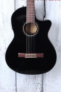 Fender CN-140SCE Nylon Thinline Concert Acoustic Electric Guitar Black with Case Clearance Sast