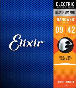 Elixir Nanoweb Nickel Plated Super Light Electric Guitar Strings - 09/42 Discount Nicekicks