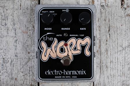 Electro-Harmonix The Worm Wah Phaser Vibrato Tremolo Guitar Multi-Effects Pedal Inexpensive