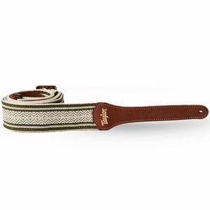 Taylor Academy 2" Cotton Jacquard Guitar Strap-White/Green Cheap Sale Wholesale Pice