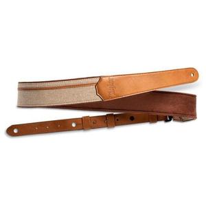 Taylor 2.5" Vegan Leather Guitar Strap-Tan with Natural Textile Purchase Cheap Pice