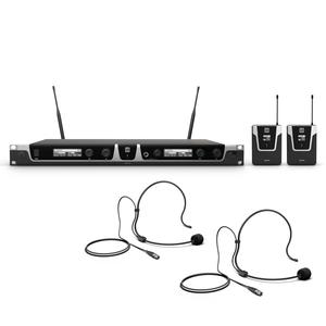LD Systems U505 BPH 2 Dual Wireless Microphone System with Bodypacks and Headsets, 584-608 MHz For Sale