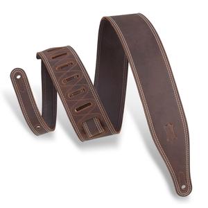 Levy's 25-Inch Wide Garment Leather Guitar Strap, Dark Brown Best Wholesale For Sale