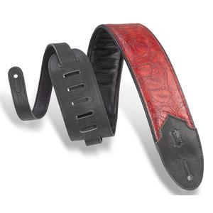 Levy's Sundance Line Geranium Merlot Guitar Strap, Red, Black 2025 Online