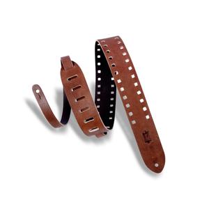 Levy's Square Punch Out Premier Guitar Strap, Brown On Hot Sale