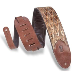 Levy's Sundance Line Arrowhead Bronze Guitar Strap, Brown, Gold Cheap Online