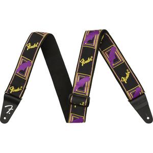 Fender 2" Neon Monogrammed Guitar Strap-Purple/Yellow Discount Nicekicks