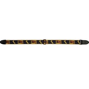 Fender 2" Monogrammed Guitar Strap-Black/Yellow/Brown Cheap Sale Reliable