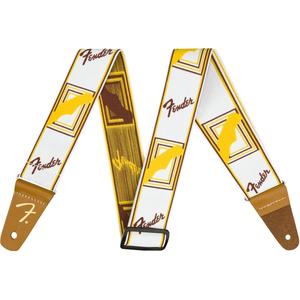 Fender 2" Monogrammed Weighless Guitar Strap-White/Brown/Yellow Discount 2025 New