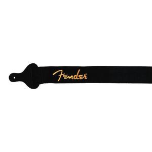 Fender 2" Guitar Strap Black Poly with Yellow Fender Logo Discount Reliable