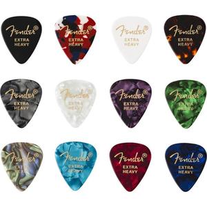 Fender Celluloid Medley 351 Extra Heavy Guitar Picks 12-Pack Online Sale