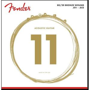 Fender 70CL 80/20 Bronze Acoustic Guitar Strings Custom Light 11-52 Cheap Sale Professional