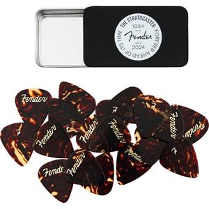Fender 70th Anniversary Edition Stratocaster Medium Vintage Shell Pick Tin, 12-Pack Cheap Sale Pictures
