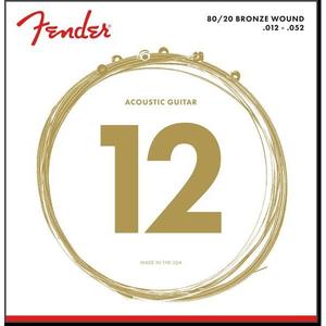 Fender 70L 80/20 Bronze Acoustic Guitar Strings Light 12-52 Pay With Visa For Sale