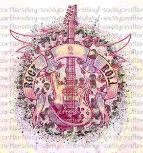 Retro Cheetah Pink Rock & Roll Guitar Buy Authentic Online
